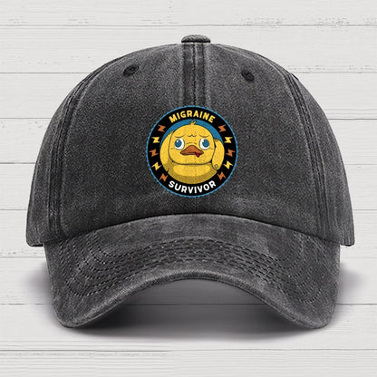 Migraine Survivor Funny Duck Cotton Hat