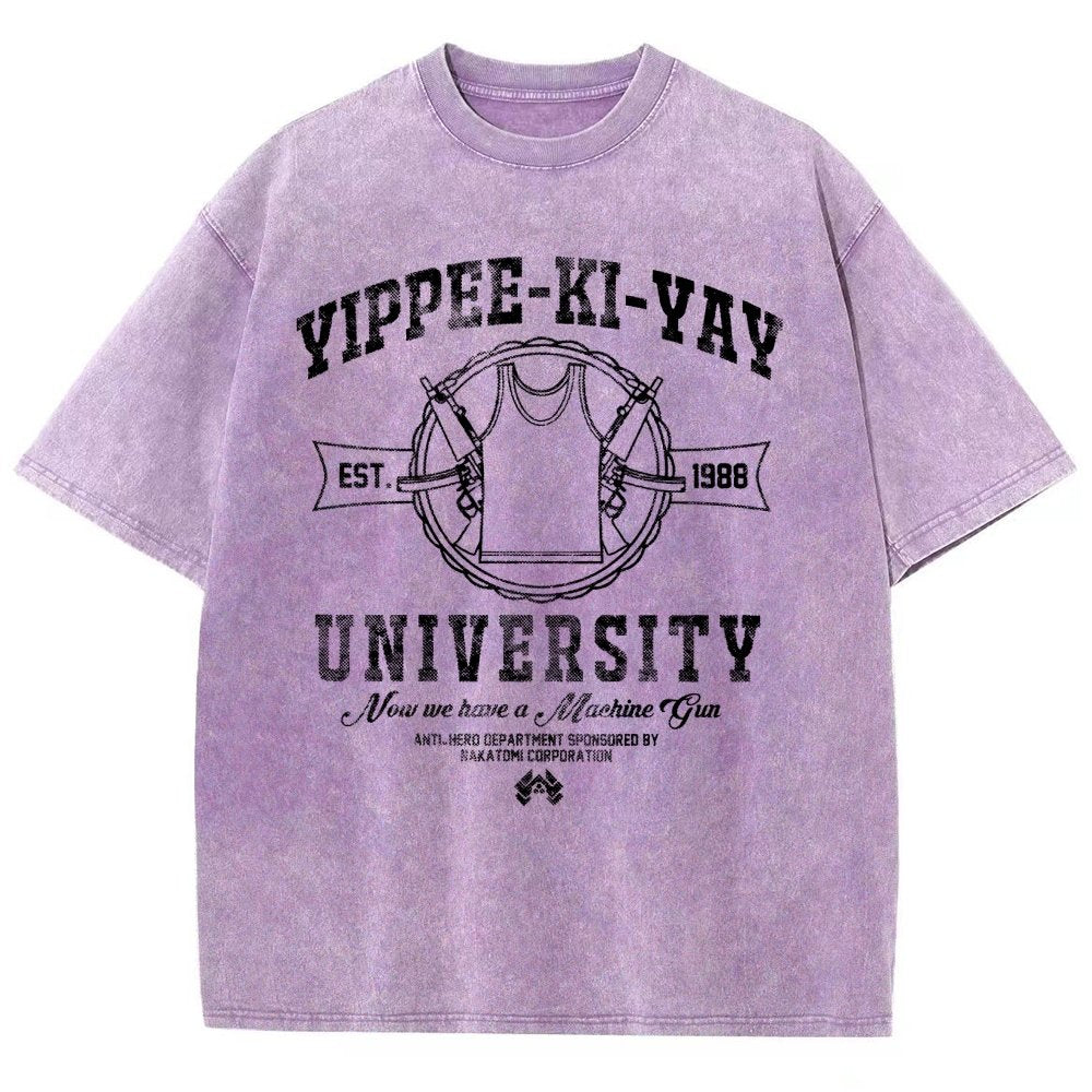 Yippee-Ki-Yay University Vintage Distressed T-shirt