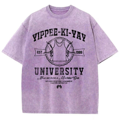 Yippee-Ki-Yay University Vintage Distressed T-shirt