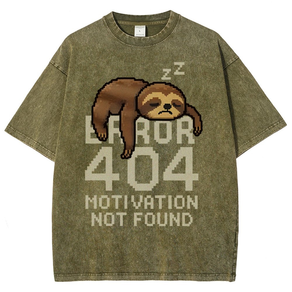 Error 404- Motivation Not Found Vintage Distressed T-shirt