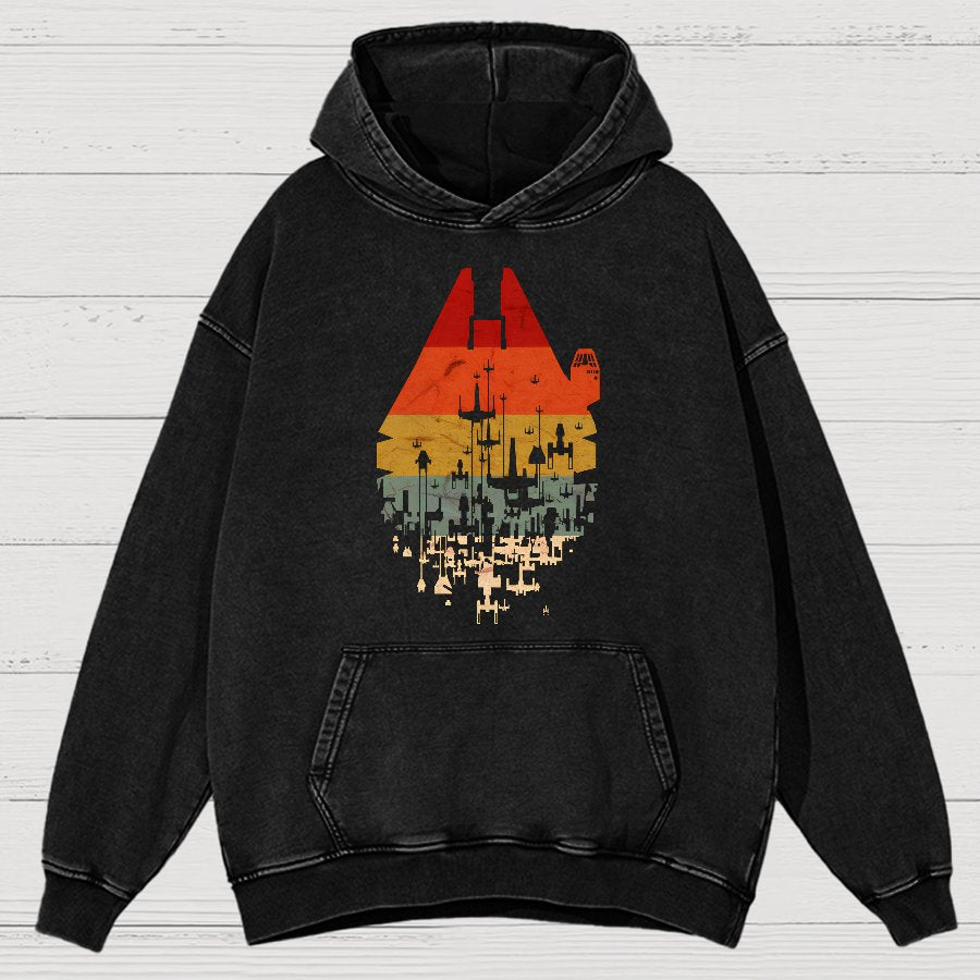 Retro Battleship Vintage Distressed Hoodie