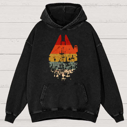 Retro Battleship Vintage Distressed Hoodie