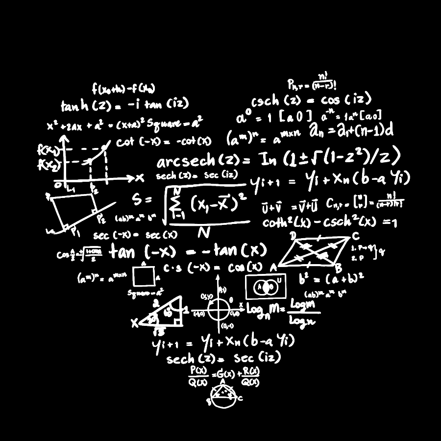 Math Heart, Valentine's Day Nerd Geek T-Shirt