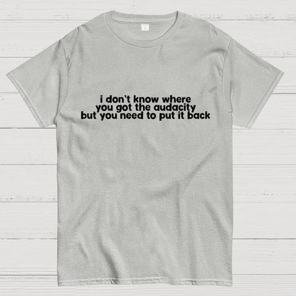 I Don't Know Where You Got The Audacity Geek T-Shirt