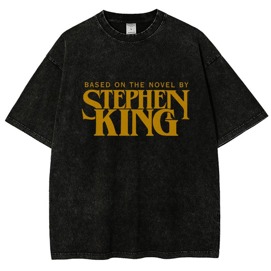 Based On A Novel By Horror Writer Vintage Distressed T-shirt