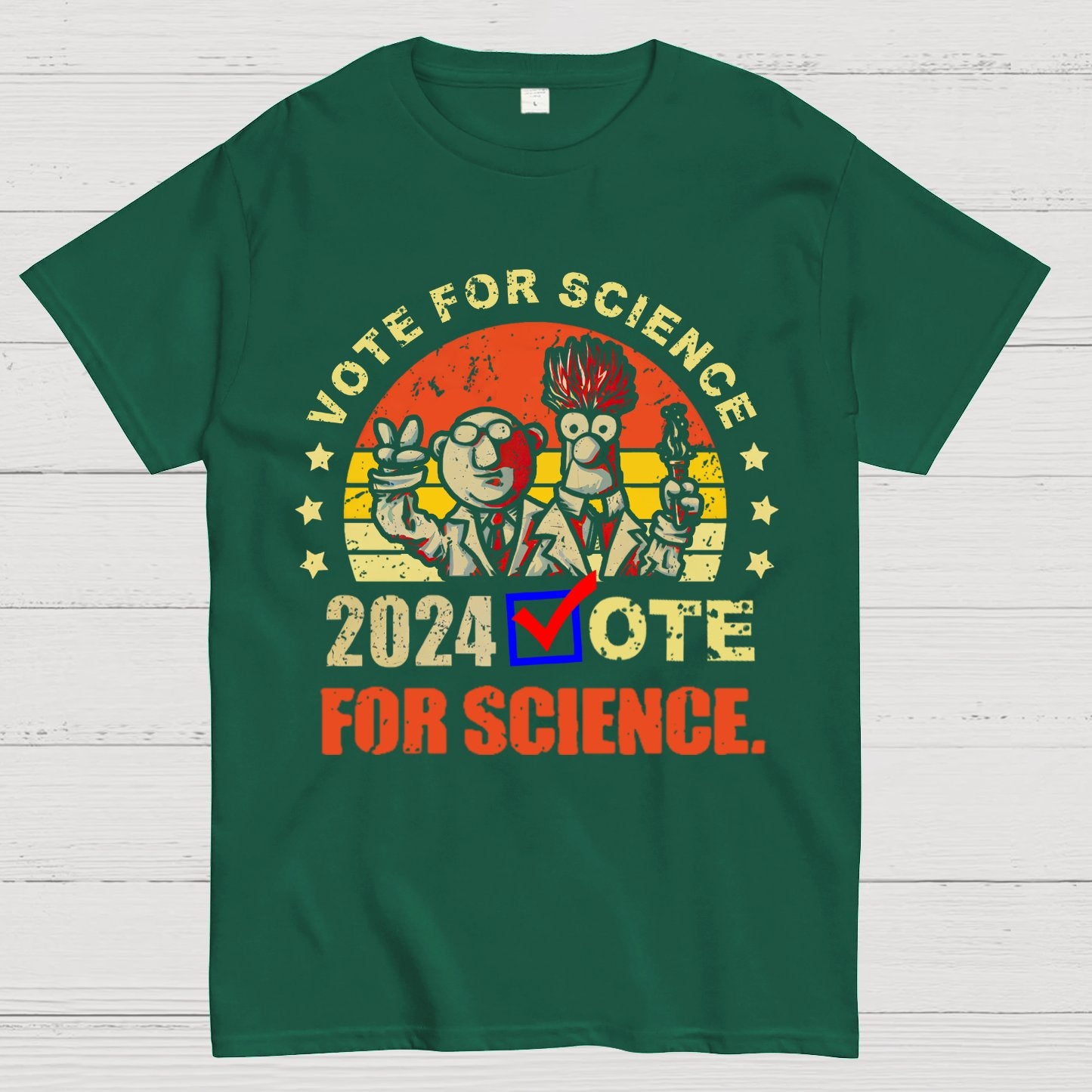 Vote For Science In 2024 Geeky T-Shirt