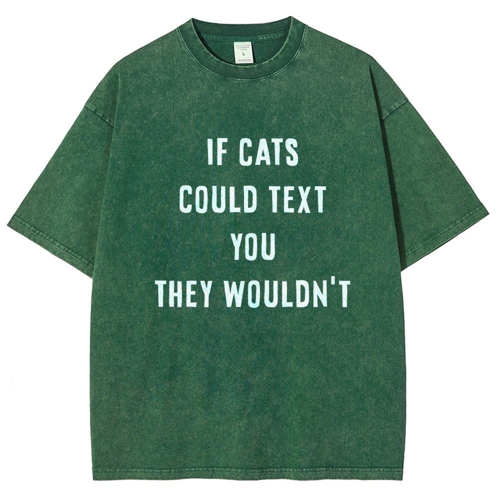 If Cats Could Text You Vintage Distressed T-shirt