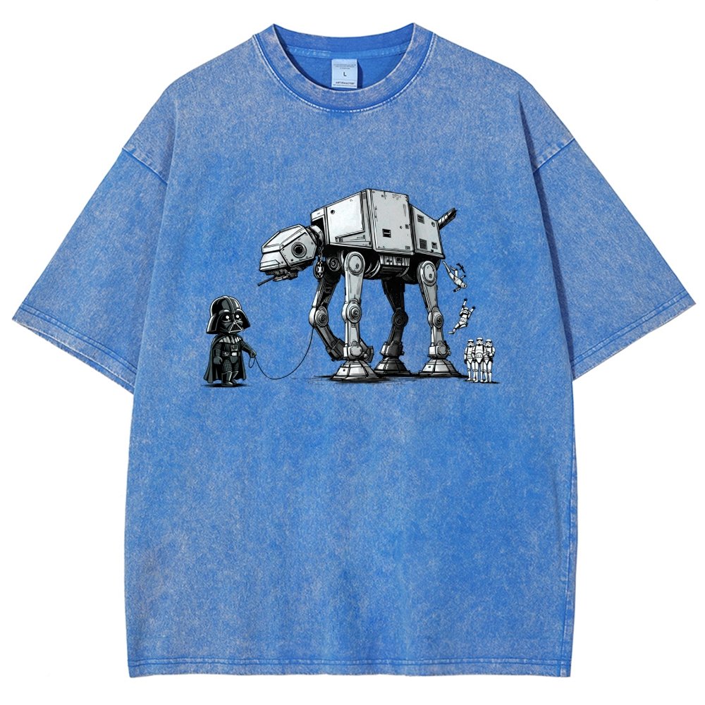 The villain and his adorable steel pet Vintage Distressed T-shirt