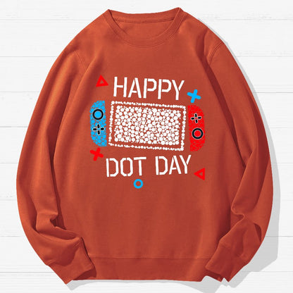 Happy International Dot Day Geek Cotton Sweatshirt