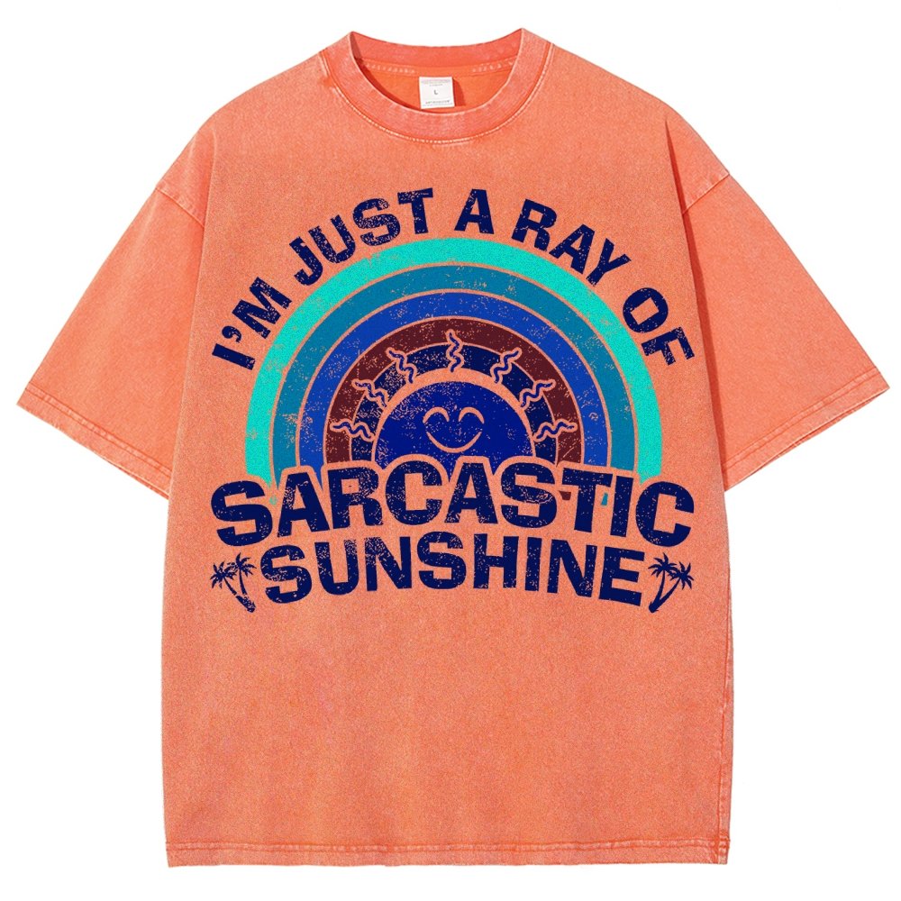 I'm Just A Ray Of Sarcastic Sunshine Funny Vintage Distressed T-shirt