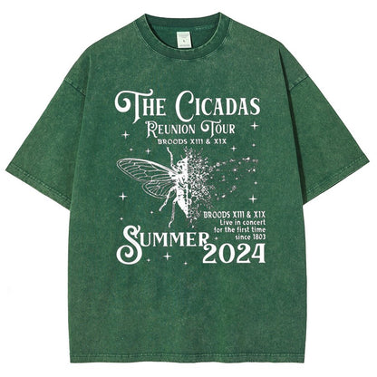 The Cicadas Reunion Tour Summer 2024 Vintage Distressed T-shirt