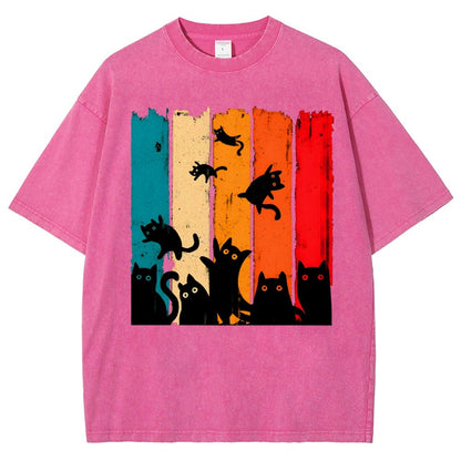 Retro Kitty Chaos Vintage Distressed T-shirt
