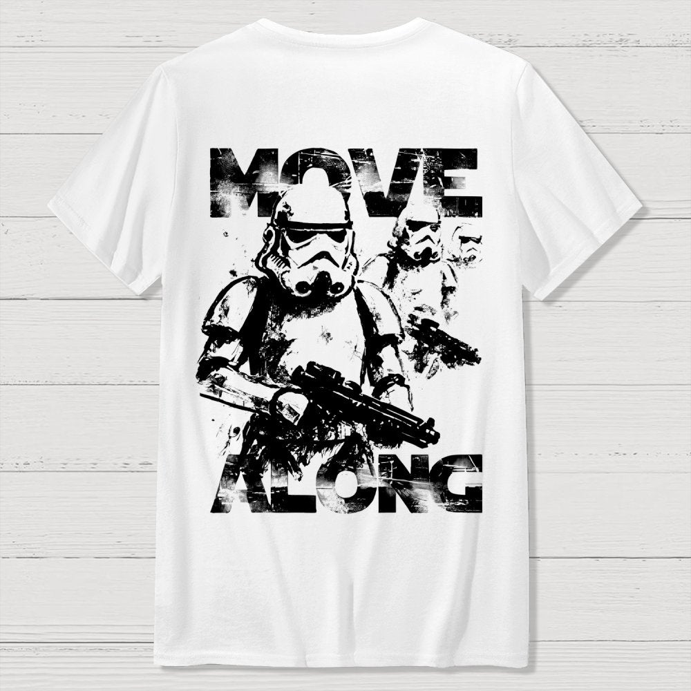 Move Along Front And Back Printing Geek T-Shirt