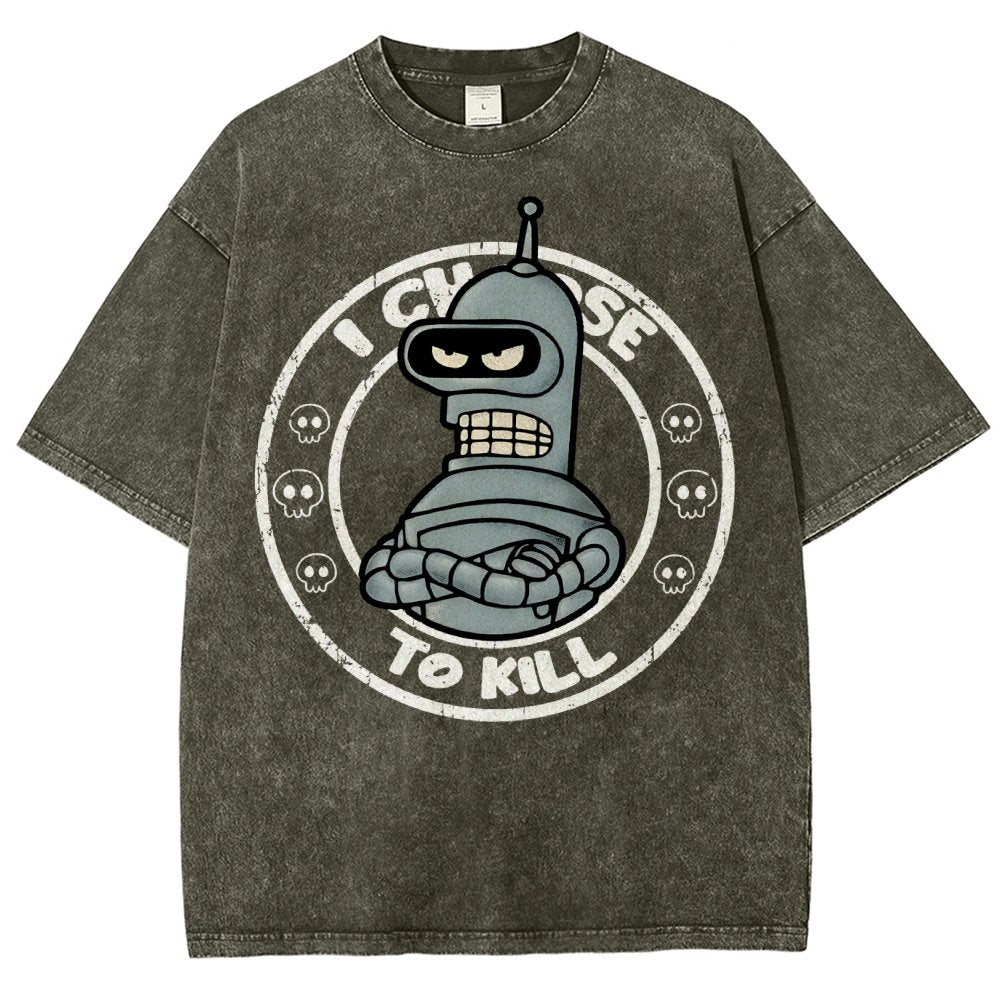 I Choose To Kill Vintage Distressed T-shirt