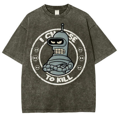 I Choose To Kill Vintage Distressed T-shirt