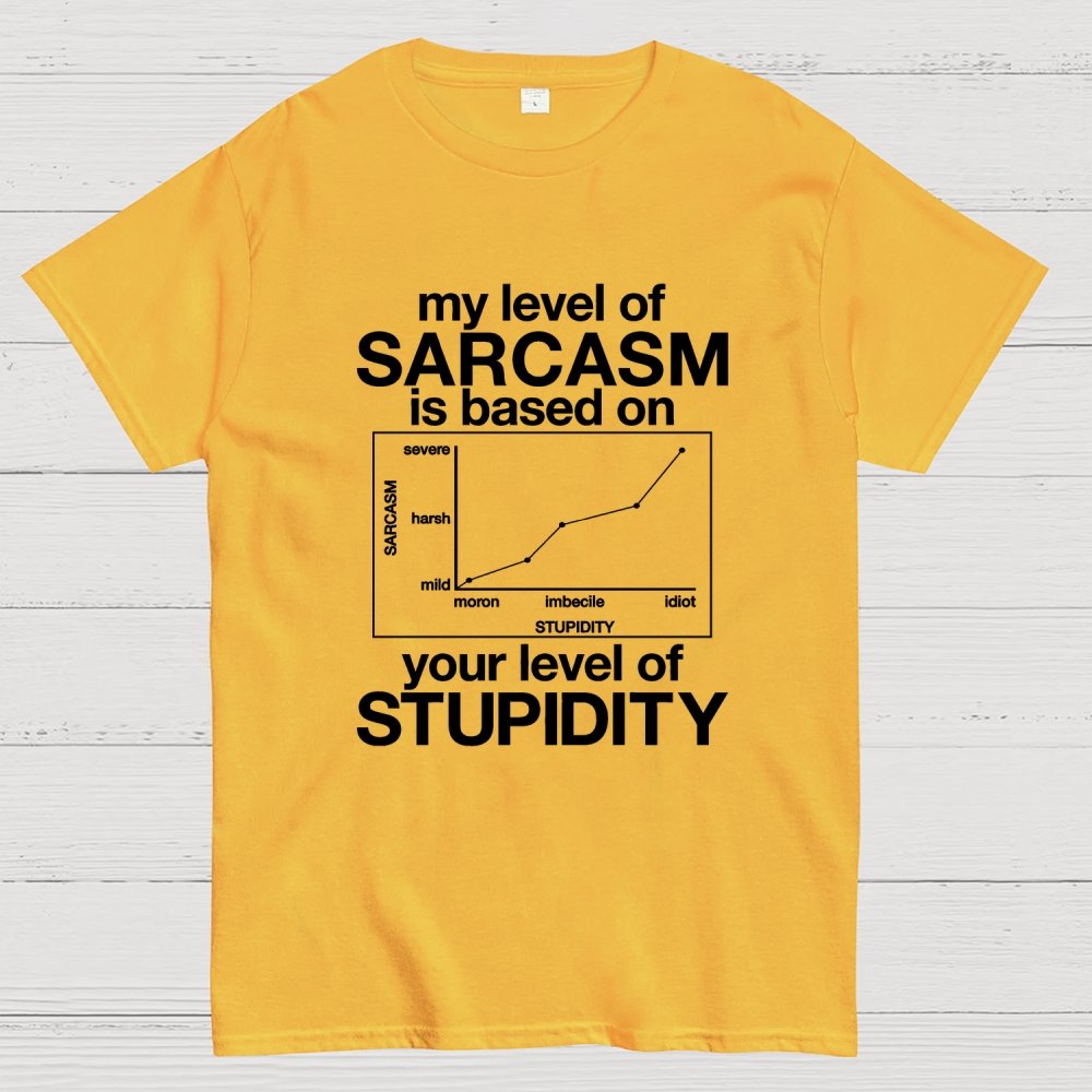 Sarcasm Level Chart Geek T-Shirt