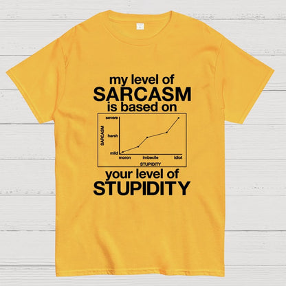 Sarcasm Level Chart Geek T-Shirt