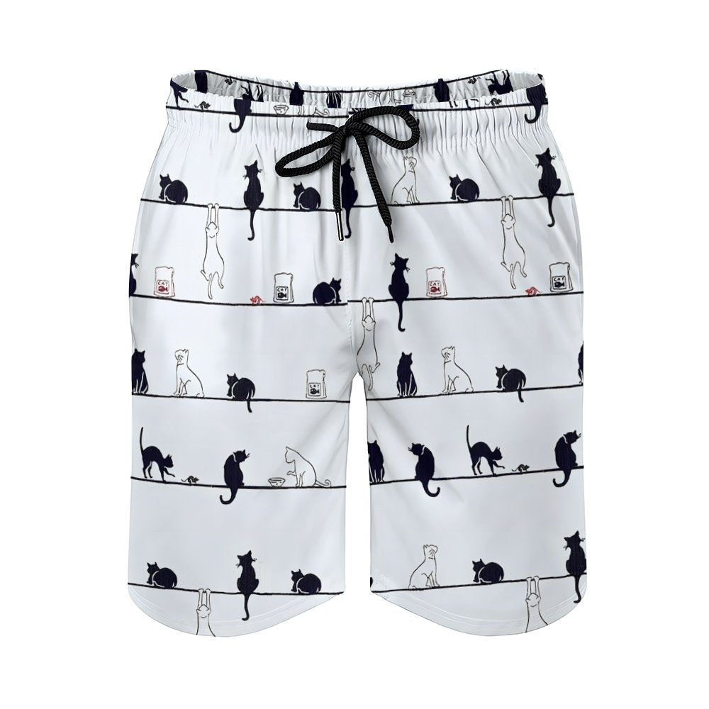 Cute Cat Geek Shorts