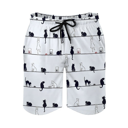 Cute Cat Geek Shorts