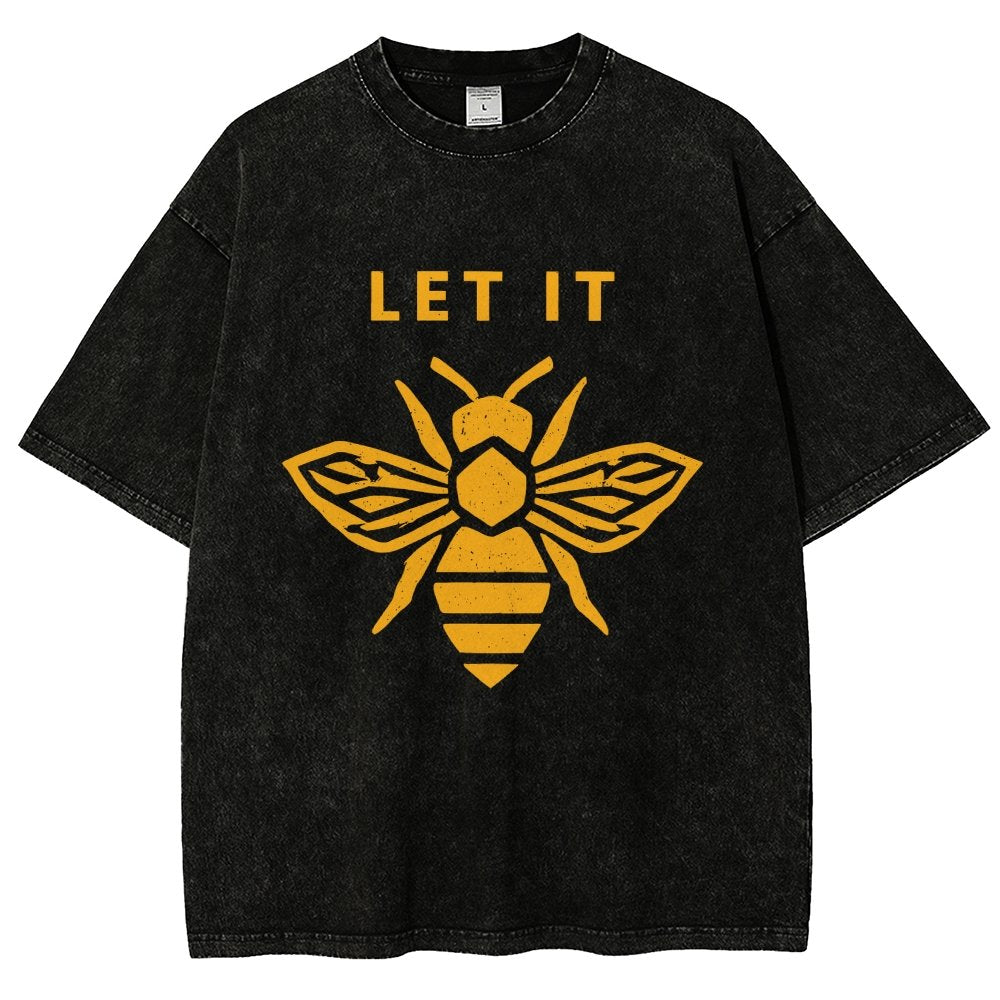 Let It Bee Vintage Distressed T-shirt