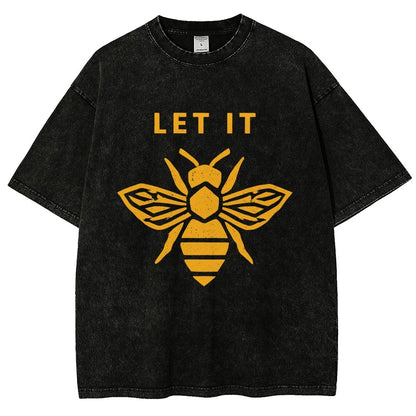 Let It Bee Vintage Distressed T-shirt