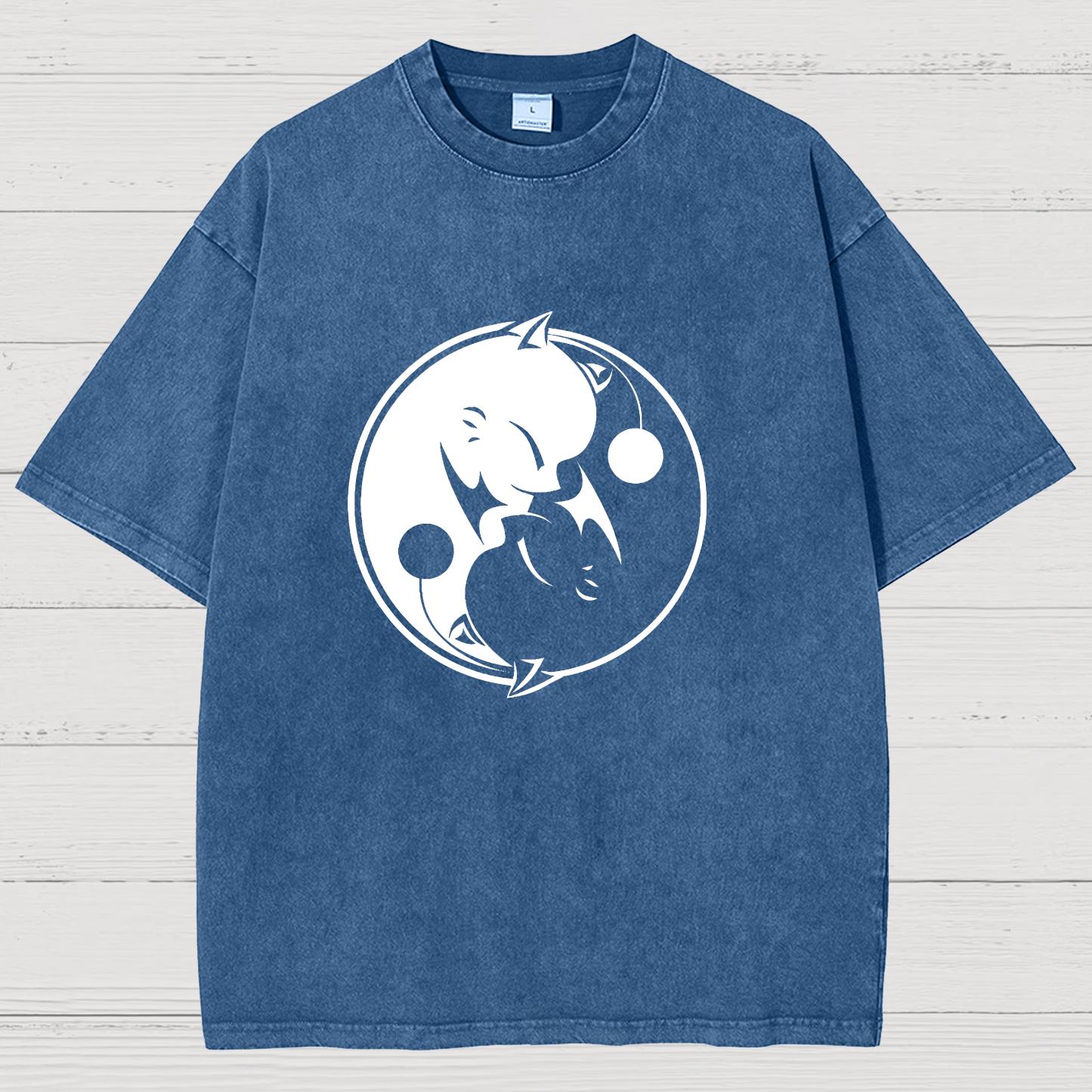 YIN YANG MOG Vintage Distressed T-shirt