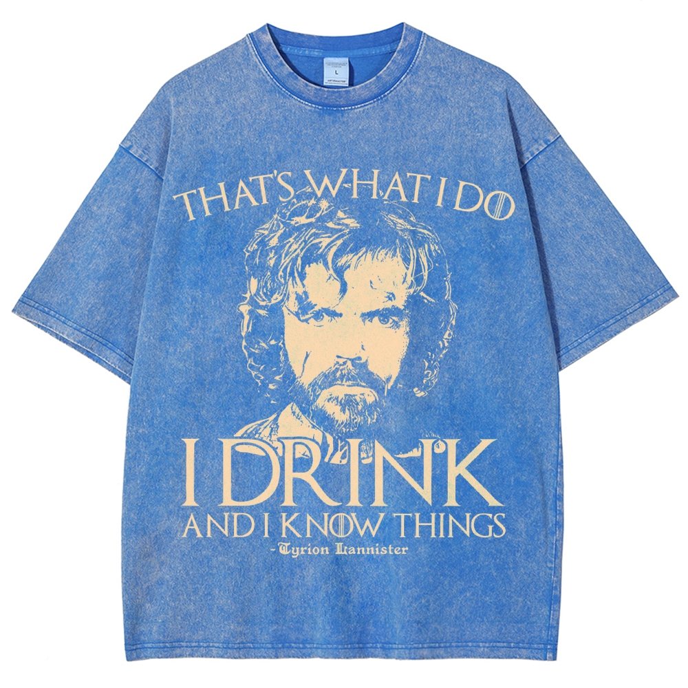 I Drink And I Know Things Vintage Distressed T-shirt