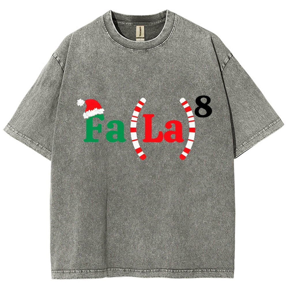 Fa La La La La Christmas Math Vintage Distressed T-shirt