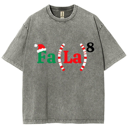 Fa La La La La Christmas Math Vintage Distressed T-shirt