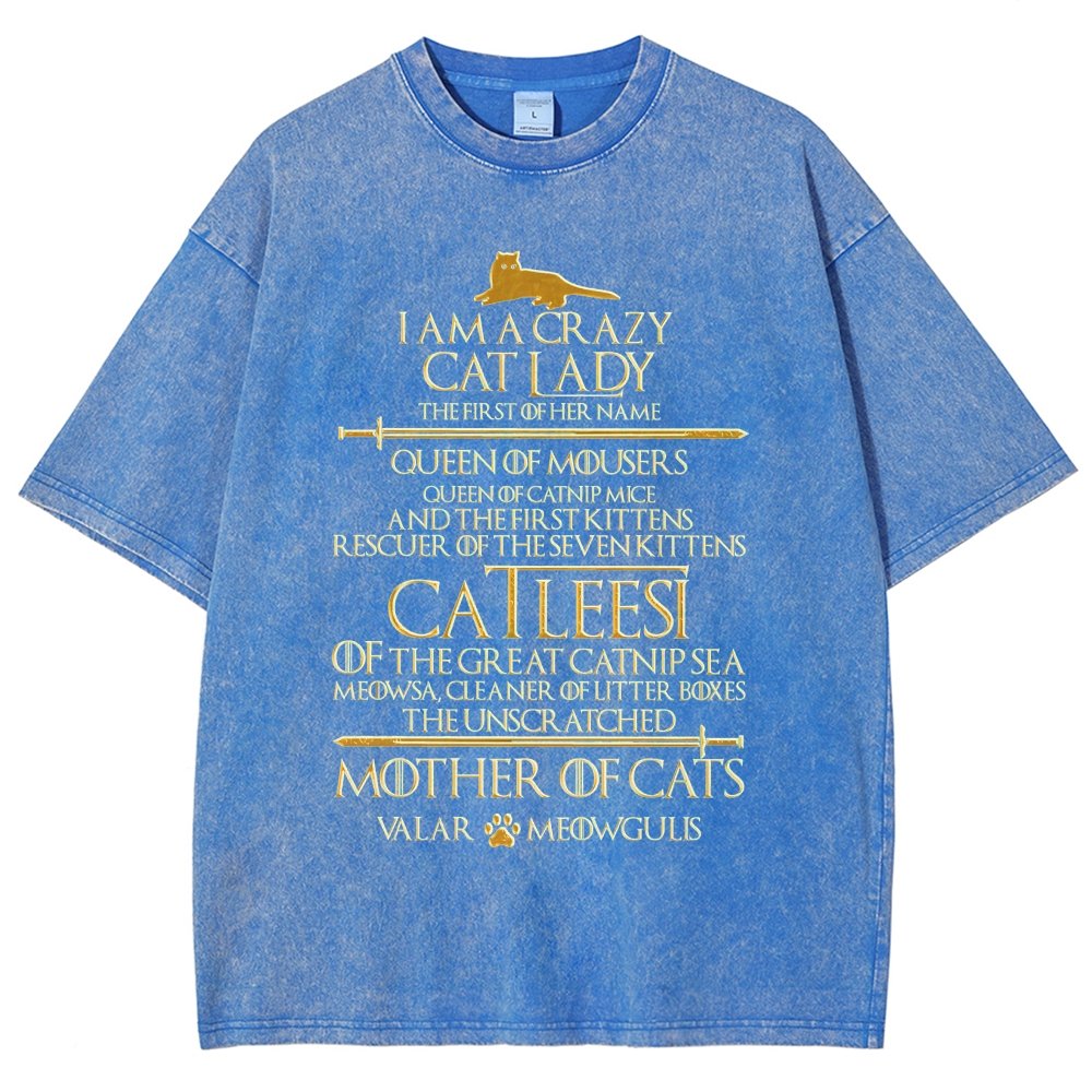 I Am A Crazy Cat Lady Vintage Distressed T-shirt