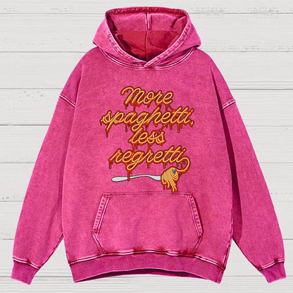 More Spaghetti Less Regretti Vintage Distressed Hoodie