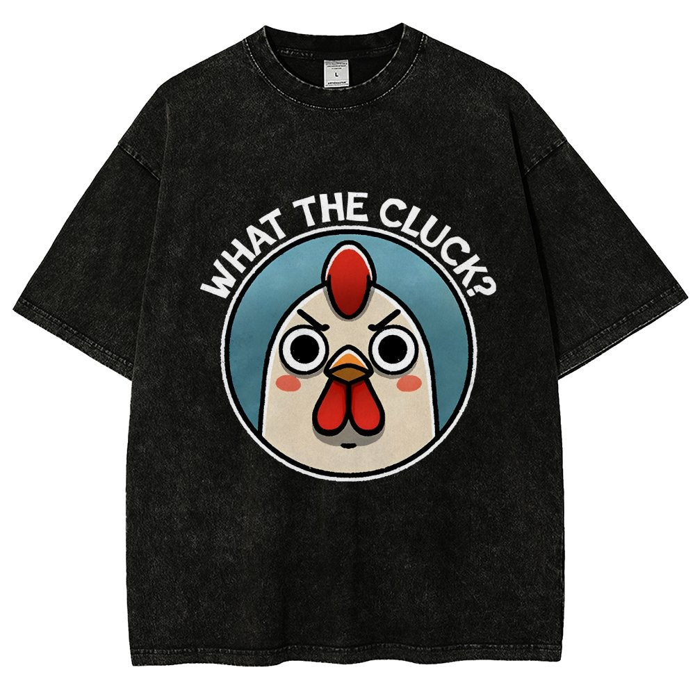 What The Cluck Vintage Distressed T-shirt