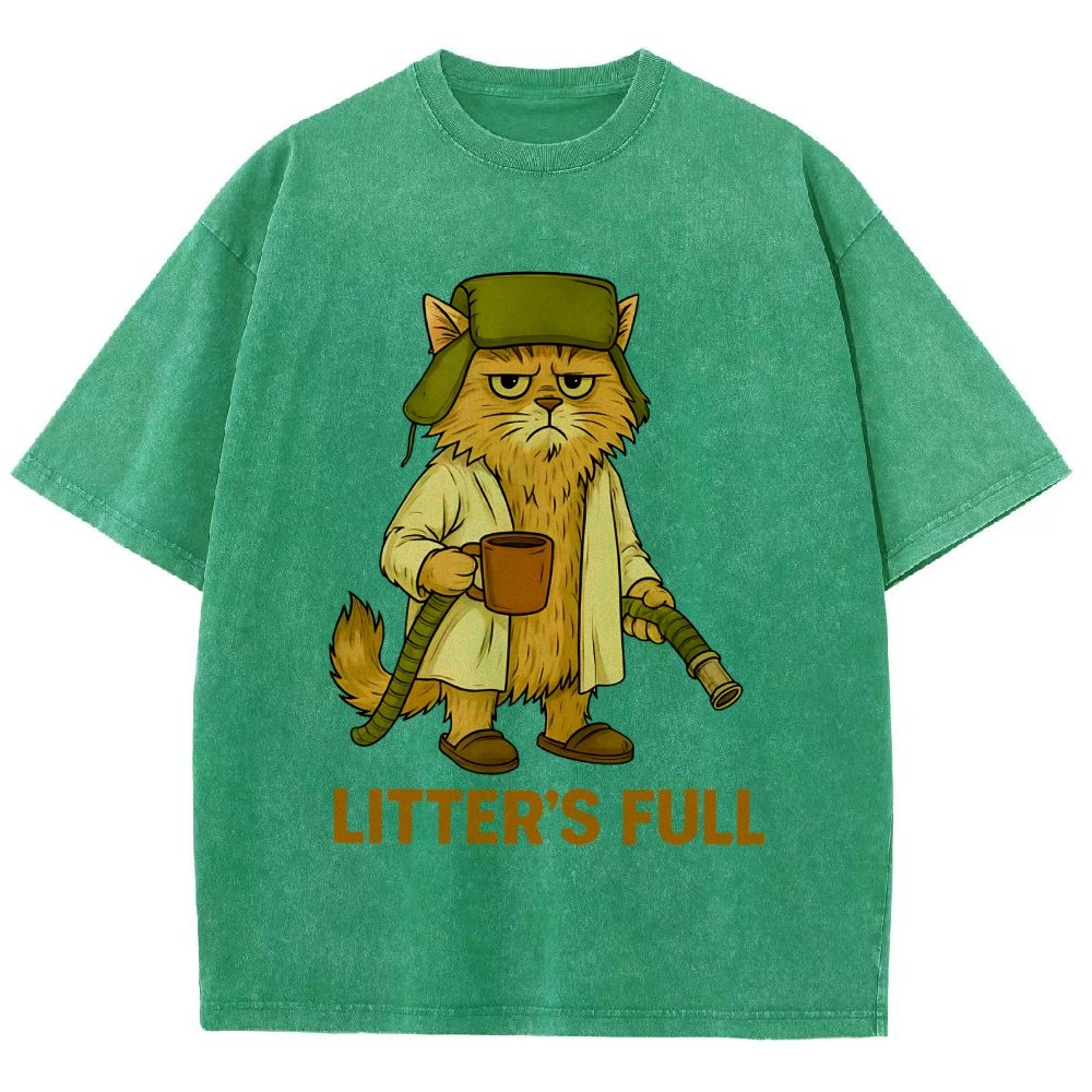 Litter’s Full Cat Vintage Distressed T-shirt
