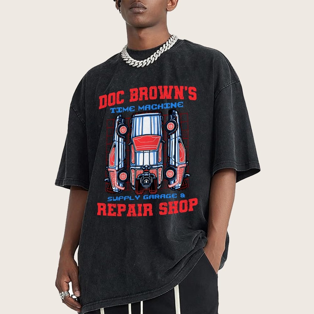 Time Machine Repair Shop Vintage Distressed T-shirt