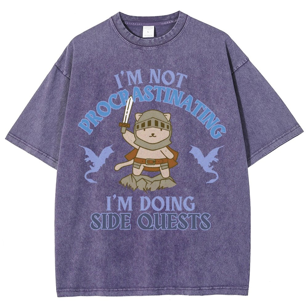 I'm Doing Side Quests Vintage Distressed T-shirt