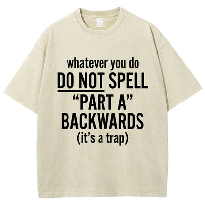 Part A Backwards Vintage Distressed T-shirt