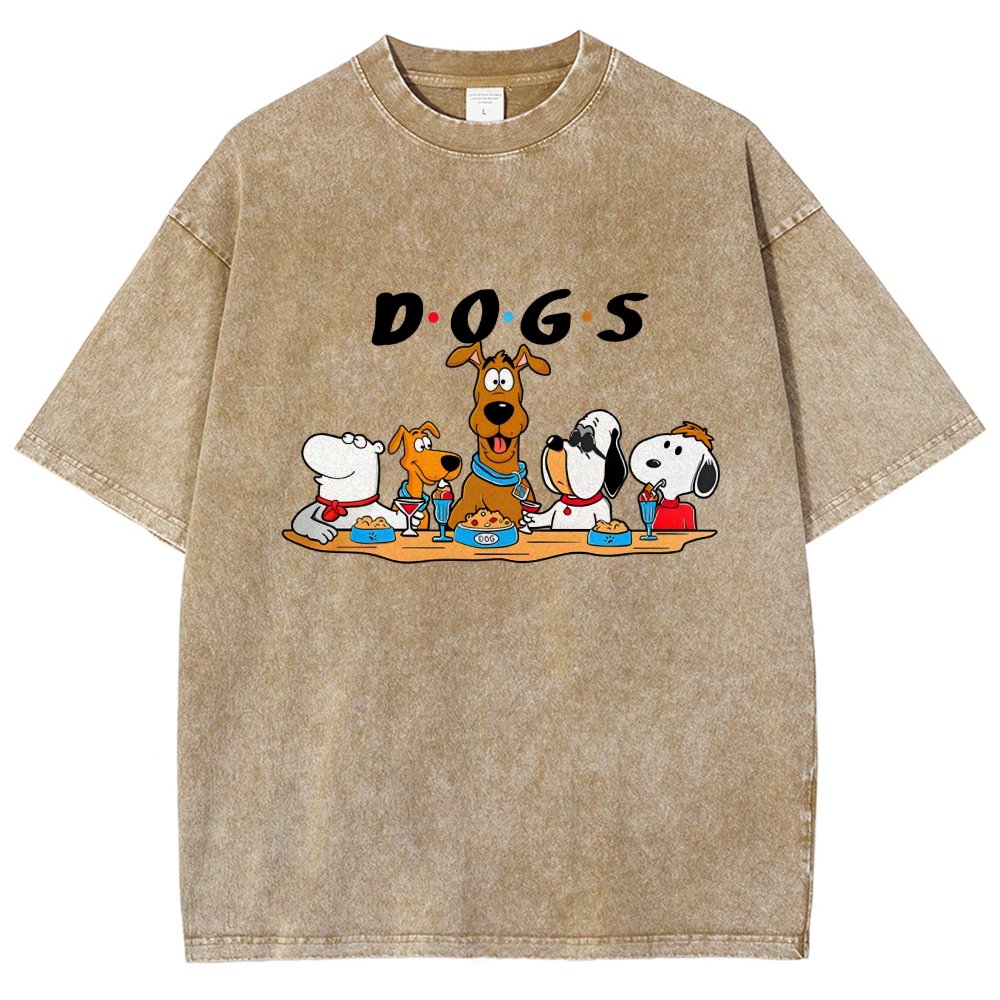Dog Vintage Distressed T-shirt