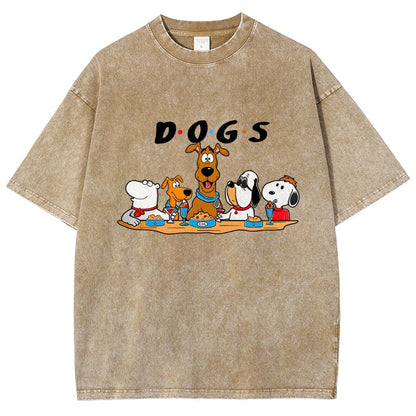 Dog Vintage Distressed T-shirt