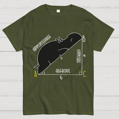 Interesting Math, Cute Hippo, Math Geek T-Shirt