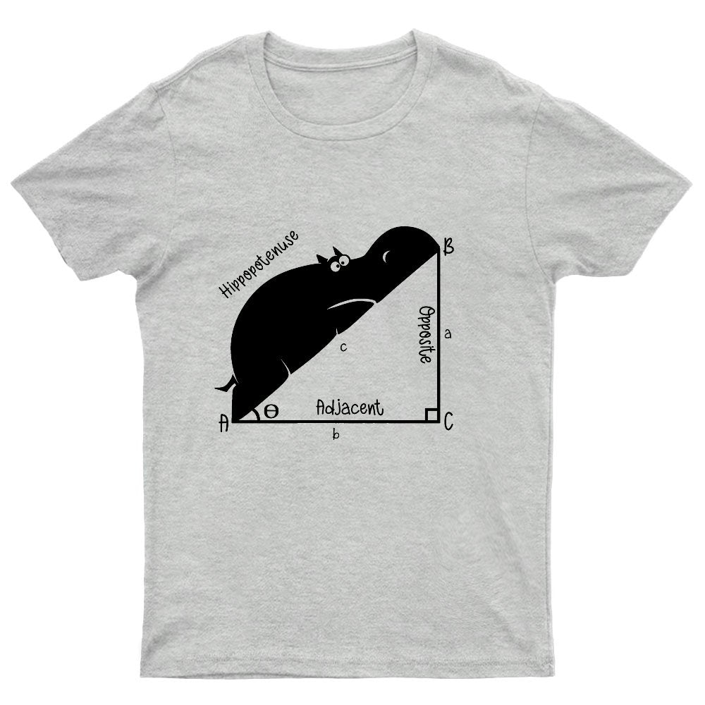 Funny Hippopotenuse Math Geeky T-Shirt