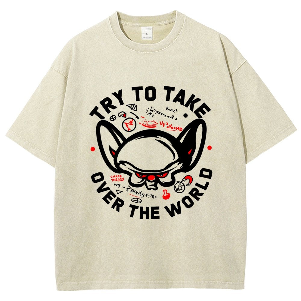 Take Over The World Vintage Distressed T-shirt