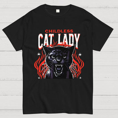 Childless Cat Lady Cat Ladies Nerd T-Shirt