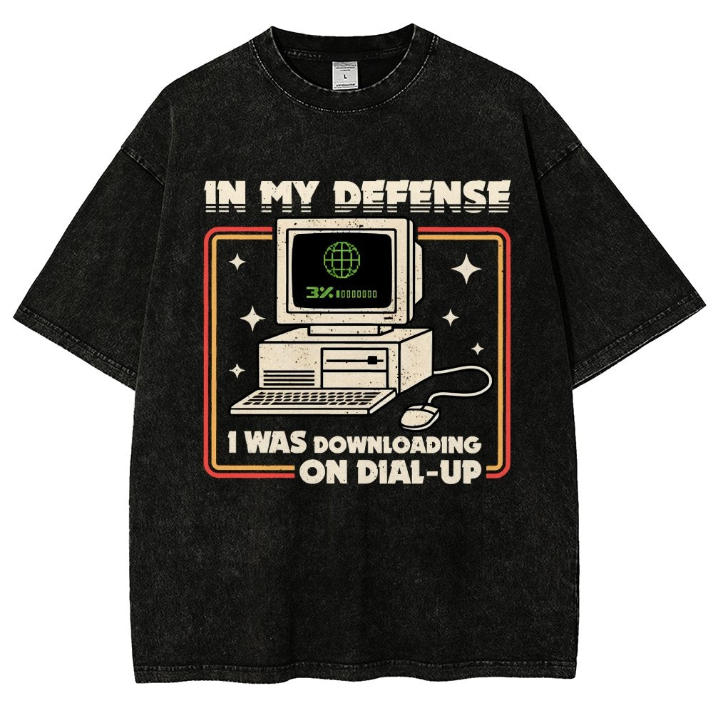 Defense Protocol Dial-Up Vintage Distressed T-shirt