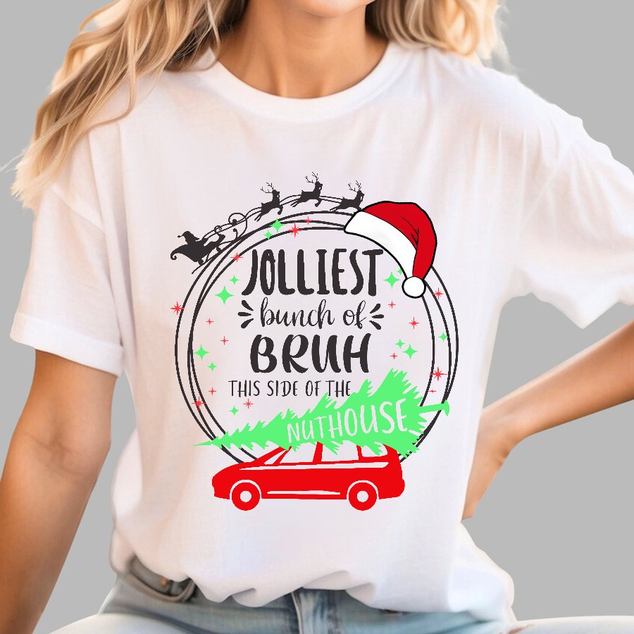 Jolliest Bunch of Bruh Christmas Geek T-Shirt