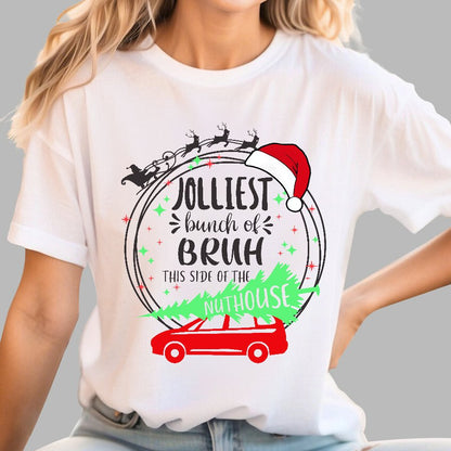 Jolliest Bunch of Bruh Christmas Geek T-Shirt