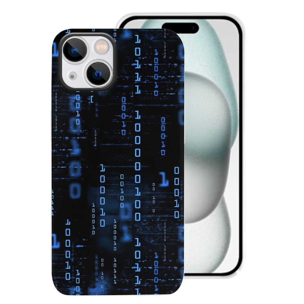 Blue Codes 0 And 1 Phone Cases