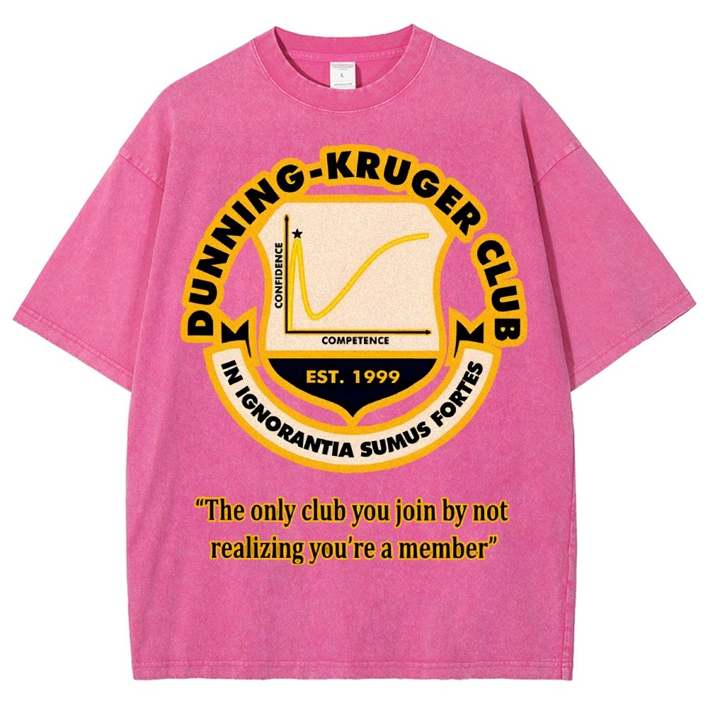 Dunning-Kruger Club Vintage Distressed T-shirt