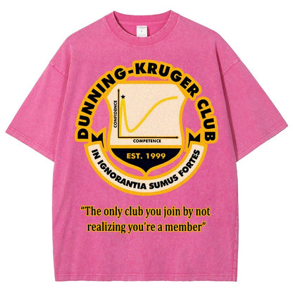 Dunning-Kruger Club Vintage Distressed T-shirt