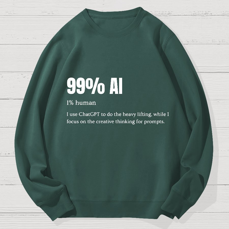99% Artificial Intelligence Geek Cotton Sweatshirt
