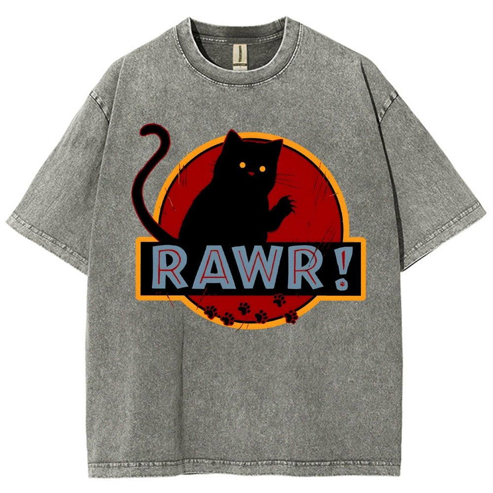 Rawr！Vintage Distressed T-shirt